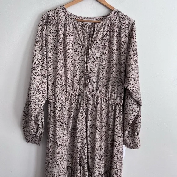 Sweet Baby Jamie Modest Peasant Ditsy Midi Dress - Picture 7 of 14